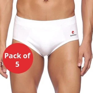 Sports Cricket Cotton Brief for Men Omtex Athletic Supporter Pack of 5 NAU - Picture 1 of 33