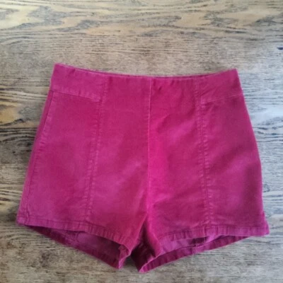 KIMCHI BLUE Wmns Sz 2 Tap Pants Shorts Fushia Stretch Velour Sexy CoquetteCore - Image 1 of 4