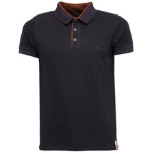 4139X polo MEN BOB cotton UOMO double-face blue/brown polo shirt