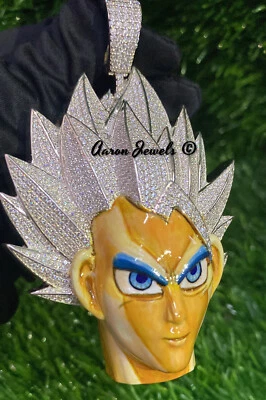 Colgante MEMORIA ESMALTE 3D DIBUJOS ANIMADOS 8,7 quilates MOISSANITA 925 plata pasa probador para hombre Foto 1 de 4