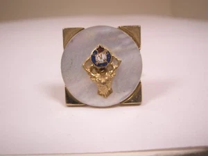 BPOE Elks White SINGLE Vintage SWANK Cuff Link replacement lost/broken zc21 - Picture 1 of 7