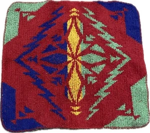 Vintage Ralph Lauren Red Southwestern Copper Mountain Design Washcloths Set Of 2 - Picture 1 of 5