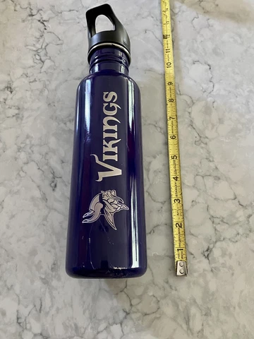 Stainless Steel Water Bottle 26 OZ - NFL Minnesota Vikings Cover