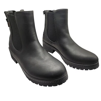 Maurices женщин Anna ботильоны размер 9 черный ботинок двойной молнии поскользнуться на стиль - Изображение 1 из 4