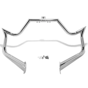 CHROME ENGINE GUARD HIGHWAY CRASH BAR HARLEY TOURING ROAD KING 1.25" 1997-2008 - Picture 1 of 13
