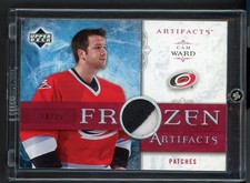 2006-07 Artifacts Frozen Artifacts Patches Red #FACW Cam Ward 18/35       *11284