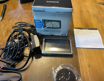 Garmin nuvi 1350 LMT 4.3in Touchscreen GPS Navigator Lifetime Maps W Accessories - Image 1 of 3