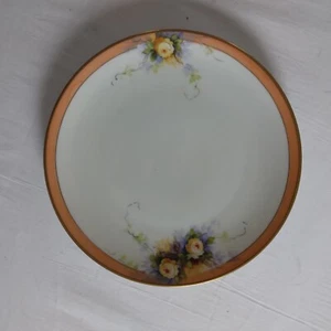 Replacement NORITAKE Plate Hand Painted Florals Peach Lavendar - Picture 1 of 5