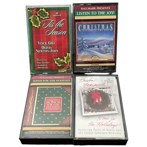 Hallmark Christmas Cassette Tapes Lot of 4 Home for the Holidays Listen to Joy - Foto 1 di 5