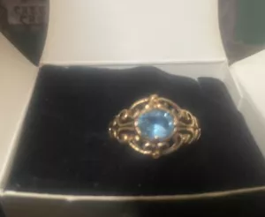 Anillo de encaje vintage Avon anillo de estrás azul 1998 talla 10 nuevo - Imagen 1 de 1