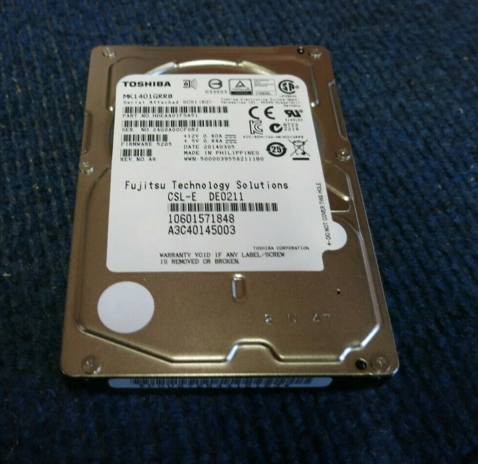 Toshiba MK1401GRRB A3C40145003 Enterprise 147GB 15000RPM SAS 6Gbps 32MB 2.5" HDD - Image 1 of 4