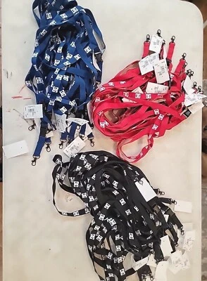 NWT Lot of 10 DC Shoes Logo Lanyard/Keychain Removable End Clip Blue, Black ,Red - Image 1 of 4