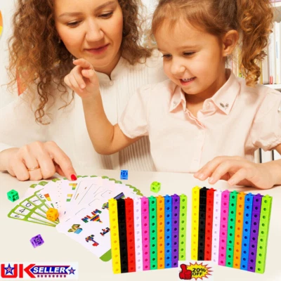 100 Piece Math Counters Toys Early Educational Toy Number Blocks for Boys Girls - Image 1 of 4