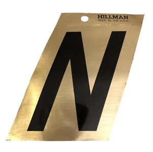 3" Schwarz auf Gold Winkelschnitt Mylar Briefkasten Brief N - Bild 1 von 2