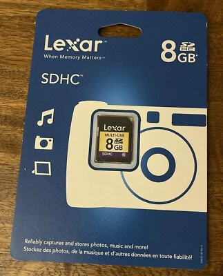 LEXAR Multi-Use 8GB - SDHC Card - NEW Authentic  - Image 1 of 3
