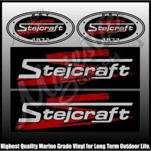 STEJCRAFT - Set of 4 DECALS - BOAT DECALS - Picture 1 of 1