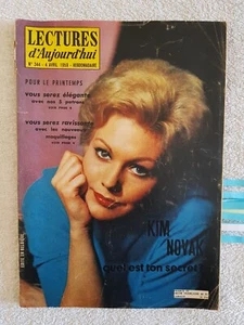 LECTURES D'AUJOURD'HUI N°344 4/4/1959 KIM NOVAK JACQUES CHARRIER LUIS MARIANO - Picture 1 of 14