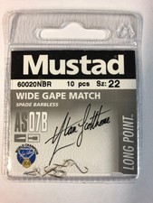 Mustad 60020NBR Wide Gape Match * Fishing Hooks * 