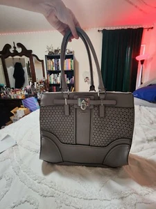Guess Greyson Purse Smoke Grey Color Y2K Tote Bag - Picture 1 of 10