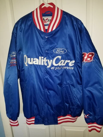 Vtg Dale Jarrett #88 Ford Quality Care Racing NASCAR Chase Authentics Jacket XL Cover
