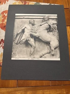 Antique Centaur & Lapith Attic School Greek Sculpture Mounted Photo Metope 7 - Picture 1 of 5