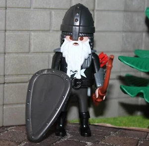 Playmobil Black Malteser " Archer 9 " Crusader - Picture 1 of 3