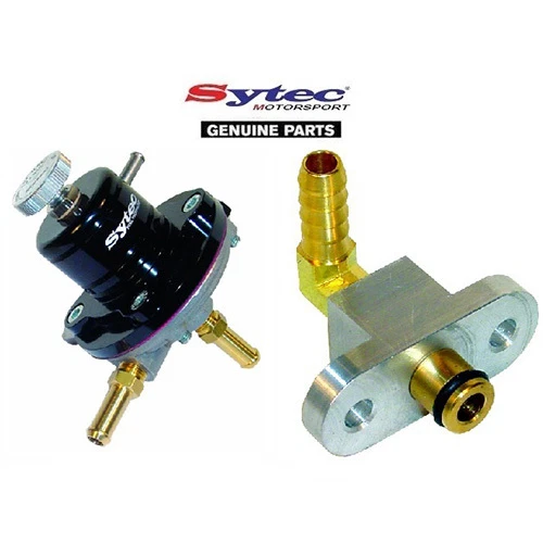 SYTEC SAR FUEL PRESSURE REGULATOR + RAIL ADAPTOR FOR SUBARU IMPREZA 92-00 BLACK - Image 1 of 1