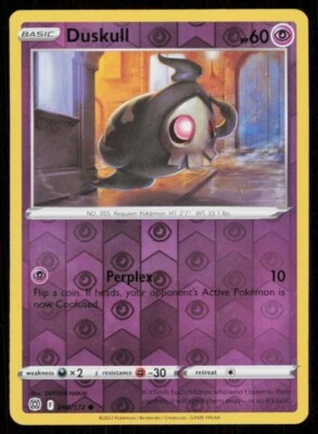 Duskull #060/172 Reverse Holo 2022 Pokemon Brilliant Stars LP - Image 1 of 2