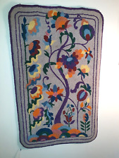 Fantastic Colorful Vintage Art Deco Hook Rug or Tapestry