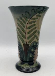 MOORCROFT Limited Edition PONGA / SILVER FERN Vase New Zealand 1995 - Picture 1 of 4
