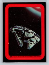 1977 Topps Star Wars Sticker #21 - Millennium Falcon