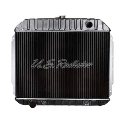 1966-1979 Ford F100 TRUCK Copper Brass 4 row  RADIATOR (MADE IN USA) - Image 1 of 2