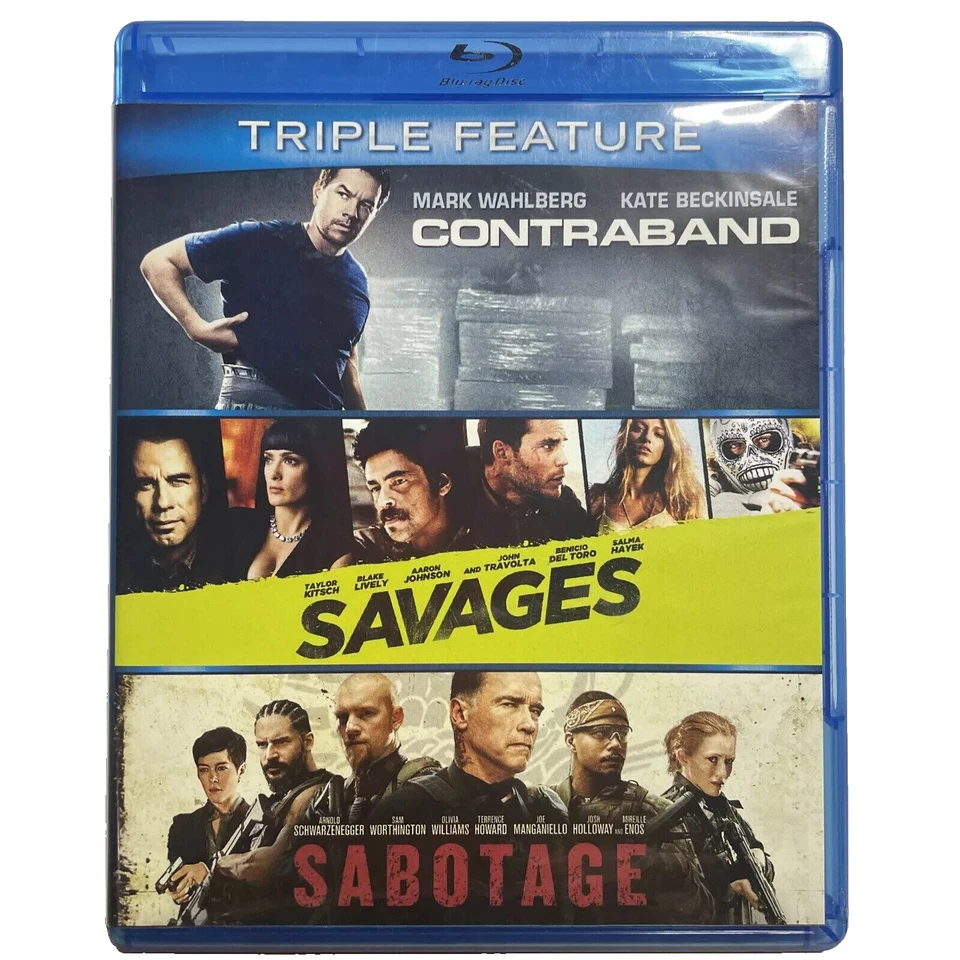 CONTRABAND + SAVAGES + SABOTAGE Blu-ray Triple Feature - Image 1 of 1