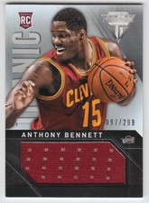 2013-14 Panini Titanium Titanic Threads Jumbo #99 Anthony Bennett Jersey /299