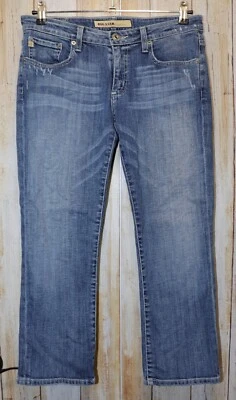 Pantalones capri Big Star de mezclilla envejecida prefabricados para mujer talla 29 muy buenos Foto 1 de 4