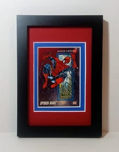 Spiderman Framed Marvel Card Plaque 1992 Impel Marvel Universe #1 - Picture 1 of 4