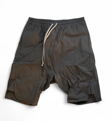 Rick Owens Forever Shorts 36W - Long Mushroom Brown Green Gray Waxed - Image 1 of 4