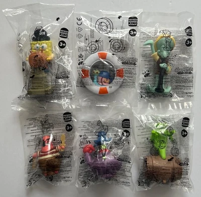 2025 Burger King THE SPONGEBOB MOVIE Toys Complete Set Of 6 *Free Shipping* - Image 1 of 4