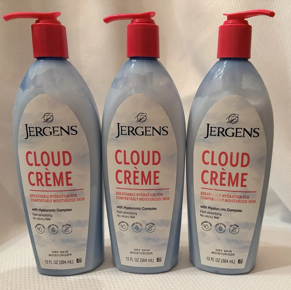2PK Jergens Cloud Creme W/ Hyaluronic Complex Moisturizer Lotion 13 FL OZ EACH