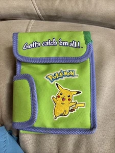 Nintendo Game Boy Color Carrying Case Green Pikachu Vintage - Picture 1 of 7