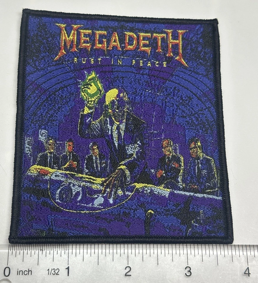 Тканая нашивка megadeth rust in peace черная кайма  - Изображение 1 из 1