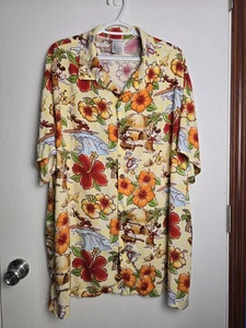 Disney Parks Hawaiihemd XXL Mickey Mouse Donald Goofy All Over Print Herren - Bild 1 von 5