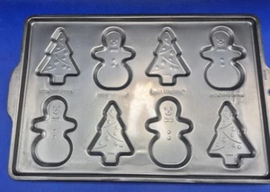 Ekco Nestle Tollhouse Bakers Secret Plätzchenform Schneemann Weihnachtsbaum 17x11" - Bild 1 von 11