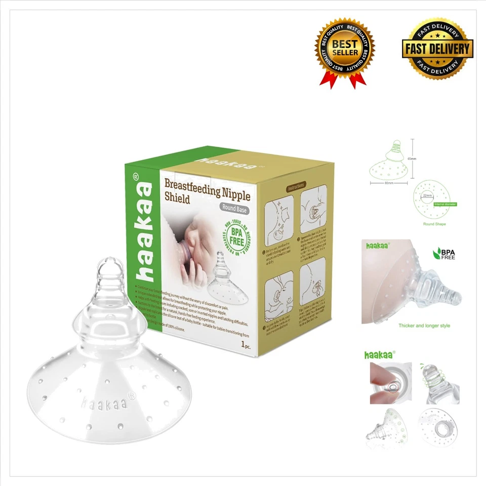 Ортодонтические щитки для сосков грудного вскармливания - переменный поток с футляром для хранения - Изображение 1 из 4