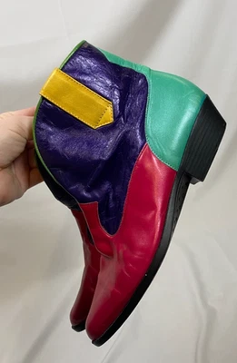Vintage 80s Sbicca multi color mini western style boot womens SZ 7 - Image 1 of 4