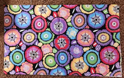 Alexander Henry Folklorica Fabric "Catrina Floral" on Black (2015) - 1 Yard -NEW - Image 1 of 4