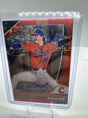 2020 Panini Prizm Draft Picks - Sam Weatherly #PDP81 Red Donut Circle Prizm... - Image 1 of 3