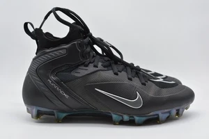 Nike Alpha Huarache 8 Elite LAX  Black Lacrosse Cleats CW4440-005 Men’s Size 7.5 - Picture 1 of 8