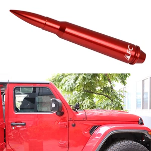5.7" Red Aluminum Caliber Car Bullet Antenna with 8 screws for Universal Vehicle - Picture 1 of 7