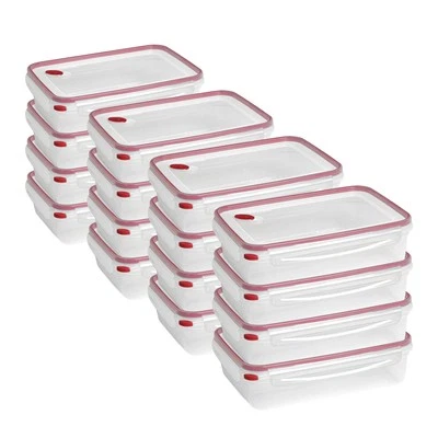 Sterilite 03426604 16 Cup Rectangle UltraSeal Food Storage Container, Red 16 Ct - Image 1 of 4